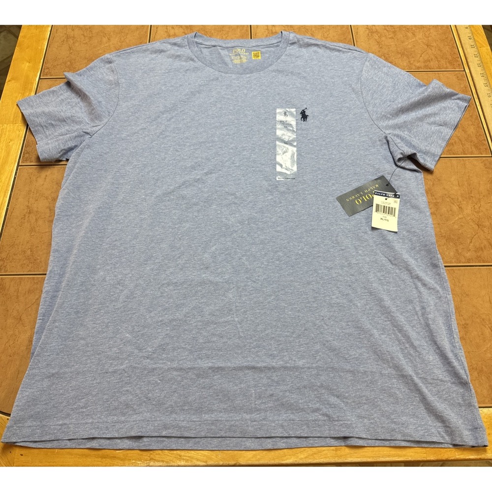 Polo Ralph Lauren Cobalt Heather Blue Cotton Short Sleeve T-Shirt Men's XL NWT